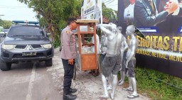 Polsek Dentim Amankan 5 Manusia Silver di Simpang Biaung Dentim, Denpasar