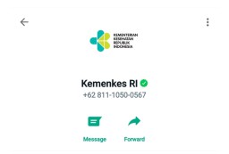 Pemerintah Menyediakan Hotline yang dapat dihubungi pasien konfirmasi positif COVID-19 Belum Dapat WA Isoman? Hubungi Whatsapp Kemenkes di 081110500567