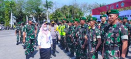 Apel Gelar Pasukan PAM VVIP Kesiapan Kunjungan Kerja Wapres Ri Di Gresik.