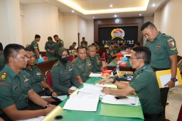 Danrem 084/BJ Menyambut Kehadiran Tim Pengawasan Current Audit Itjenad
