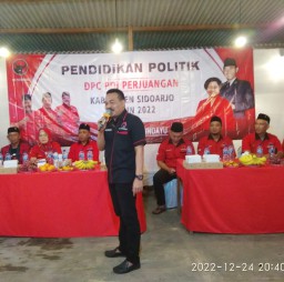 PDIP Sidoarjo Gelar Pendidikan Politik Kepada Pengurus Anak Cabang dan Ranting se Wonoayu