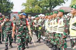Jelang Kehadiran RI 2 di Wilayahnya, Korem 084/BJ Melaksanakan Apel Gelar Pasukan