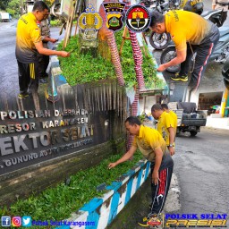 Giat Korve Polsek Selat, Bangun Kesadaran Menjaga Lingkungan