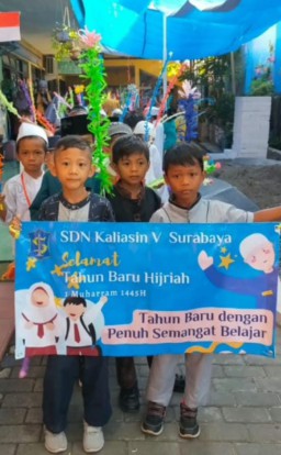 Memperingati Tahun Besar Islam SDN Kaliasin V , Menyelenggarakan Pawai Muhharam di Lingkungan Sekolahan