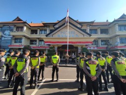 Wakapolres Kompol Putu Diah Kurniawandari Pimpin Apel Penerimaan Bintara Remaja
