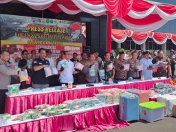 Polda Jatim Rilis Hasil Operasi Tumpas Narkoba 2023