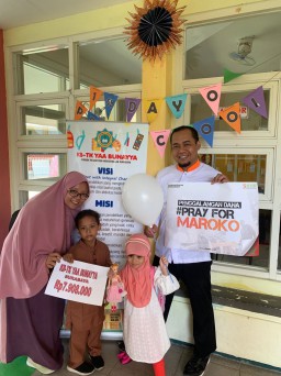 Anak-anak TK-KB Yabunayya Surabaya Bantu Korban Gempa Maroko Melalui Laznas BMH