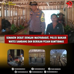 Semakin Dekat Dengan Masyarakat, Polisi Banjar Wates Sambang dan Berikan Pesan Kamtibmas