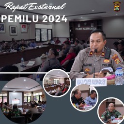 Rakor Eksternal Persiapan Pemilu 2024 di Polres Karangasem