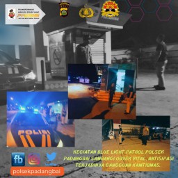 Kegiatan Blue Light Patrol Polsek Padangbai Sambangi obyek vital, antisipasi terjadinya gangguan Kamtibmas.