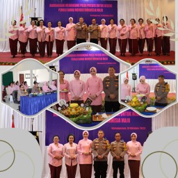 Kapolres Karangasem Bersama Ketua Bhayangkari Ikuti Peringatan HKGB ke-71