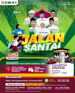 Gubernur Khofifah Mengajak Masyarakat Segera Daftarkan Diri Jalan Santai Hari Santri Besok