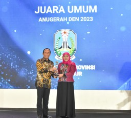 Jatim Borong 6 Penghargaan Sekaligus Juara Umum Anugerah DEN 2023
