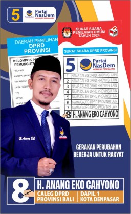 H.Anang Eko Cahyono Caleg Partai Nasdem Dukung Operasi Mantap Brata Kawal Pemilu Damai 2024