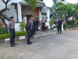 Guna Menjamin Situasi Kondusif, Subsatgas Sterilisasi Preventif OMB 2023 Polda Bali Patroli ke Kantor KPU Provinsi Bali*