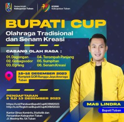 Bupati Tuban Kaloborasi Bersama KORMI Gelar Olahraga Tradisional dan Senam Kreasi