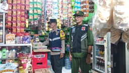 Sinergi Menjaga Keamanan Bhabinkamtibmas Polsek Denpasar Barat Laksanakan Patroli Malam Bersama Linmas