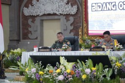 Kasdam IX/Udayana Hadiri Rakor Lintas Sektoral Bidang Ops Tahun 2024 di Mapolda Bali