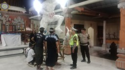 Jelang Nyepi Pawas Polsek Denbar Sambangi Yowana Banjar Titipkan Pesan Kamtibmas