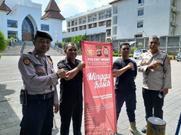 Minggu Kasih Polsek Kuta Diskusi Kamtibmas Dengan Pengurus Gereja Fransiskus Xaverius