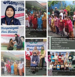 Pawai Keliling Lingkungan Sekolah SDN Kaliasin V Surabaya Memperingati Hari Kartini