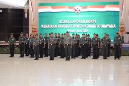 Kasdam IX/Udayana Pimpin Upacara Pelantikan Kenaikan Pangkat 49 Orang Pamen