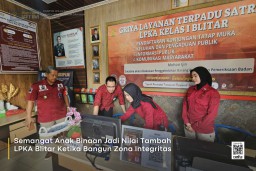 Semangat Anak Binaan Jadi Nilai Tambah LPKA Blitar Ketika Bangun Zona Integritas