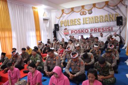 Doa Bersama Lintas Agama untuk Hari Bhayangkara ke-78 di Polres Jembrana