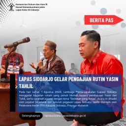 Kegiatan Rohani di Lapas Sidoarjo: Pembacaan Yasin, Tahlil, dan Ceramah Agama