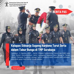 Kalapas Sidoarjo Sugeng Hardono Turut Serta dalam Tabur Bunga di TMP Surabaya