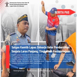 Satgas Kamtib Lapas Sidoarjo Gelar Pembersihan Senjata Laras Panjang, Tingkatkan