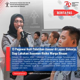 13 Pegawai Ikuti Pelatihan Asesor di Lapas Sidoarjo