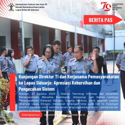 Kunjungan Direktur TI dan Kerjasama Pemasyarakatan ke Lapas Sidoarjo: Apresiasi Kebersihan