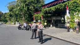 Operasi Mantap Praja 2024 Tahap Pendaftaran Paslon di Badung, Satgas Kamseltibcarlantas Pastikan Lal