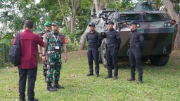 Kodam IX/UDY Terjunkan Ranpur dan Rantis Amankan Delegasi