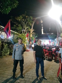 Personel OMP Polresta Pengamanan Simakrama Paslon Walikota Dan Wakil Walikota di Penatih Denpasar Ti