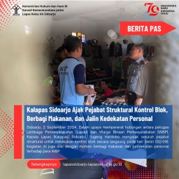 Kalapas Sidoarjo Ajak Pejabat Struktural Kontrol Blok