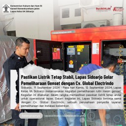 Lapas Sidoarjo gelar pemeliharaan genset dengan cv global election
