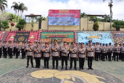Kapolres Tanggamus Pimpin Sertijab Wakapolres, Kasatresnarkoba dan Kapolsek Pulau Panggung