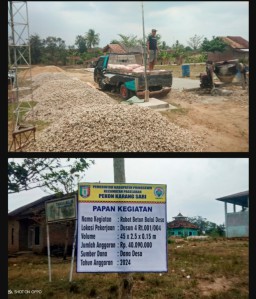 Pekon Karang sari Merealisasikan Pembangunan Jalan Rabat Beton Tahap 2 Tahun 2024
