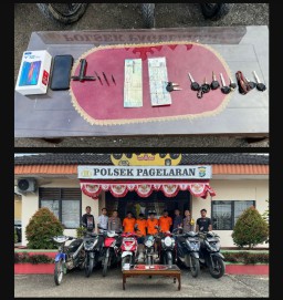 Tim Gabungan Tekab 308 Presisi Polres Pringsewu Berhasil Meringkus Komplotan Pencuri Motor, 21 Unit Kendaraan Disita