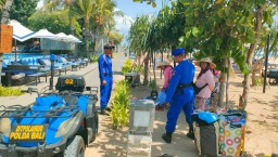 Satpolairud Polresta Denpasar Pos Nusa Dua Laksanakan Patroli Dan Himbauan