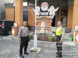 Pengamanan Kantor KPU Kota Denpasar dalam Tahap Kampanye Pilkada 2024