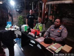 Pengamanan Kantor KPU Kota Denpasar pada Tahap Kampanye Pilkada 2024