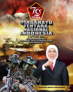 HUT ke-79 TNI, Khofifah : Profesionalisme TNI Jaga Proses Demokrasi Telah Teruji dan Terbukti