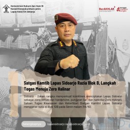 Satgas Kamtib Lapas Sidoarjo Razia Blok B, Langkah Tegas Menuju Zero Halinar