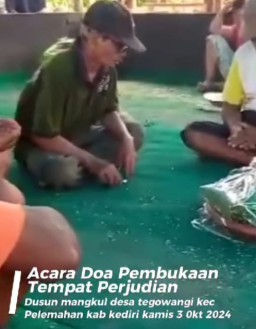 Masyarakat Geram Ada nya Perjudian Yang ada di Wilayah Kediri konon Sebelum Buka Ada Ritual Dulu