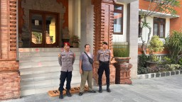 Pengamanan Kantor DPRD Kota Denpasar oleh Polresta Denpasar di Tahap Kampanye Pilkada 2024