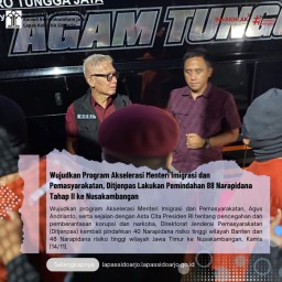 Ditjenpas Lakukan Pemindahan 88 Narapidana Tahap II ke Nusakambangan