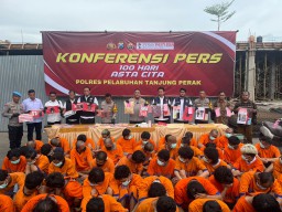 Polres Pelabuhan Tanjung Perak Berhasil Ungkap 59 Kasus Narkoba, 66 Tersangka Diamankan